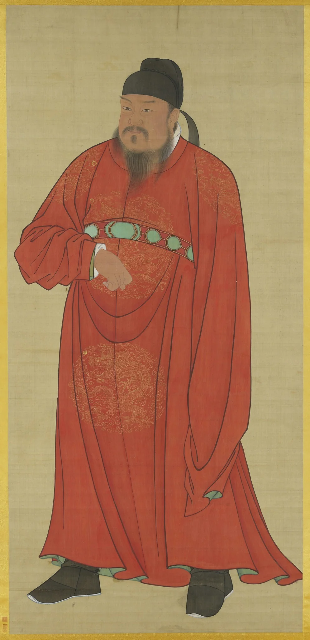 portrait of Tang Gaozu, detail