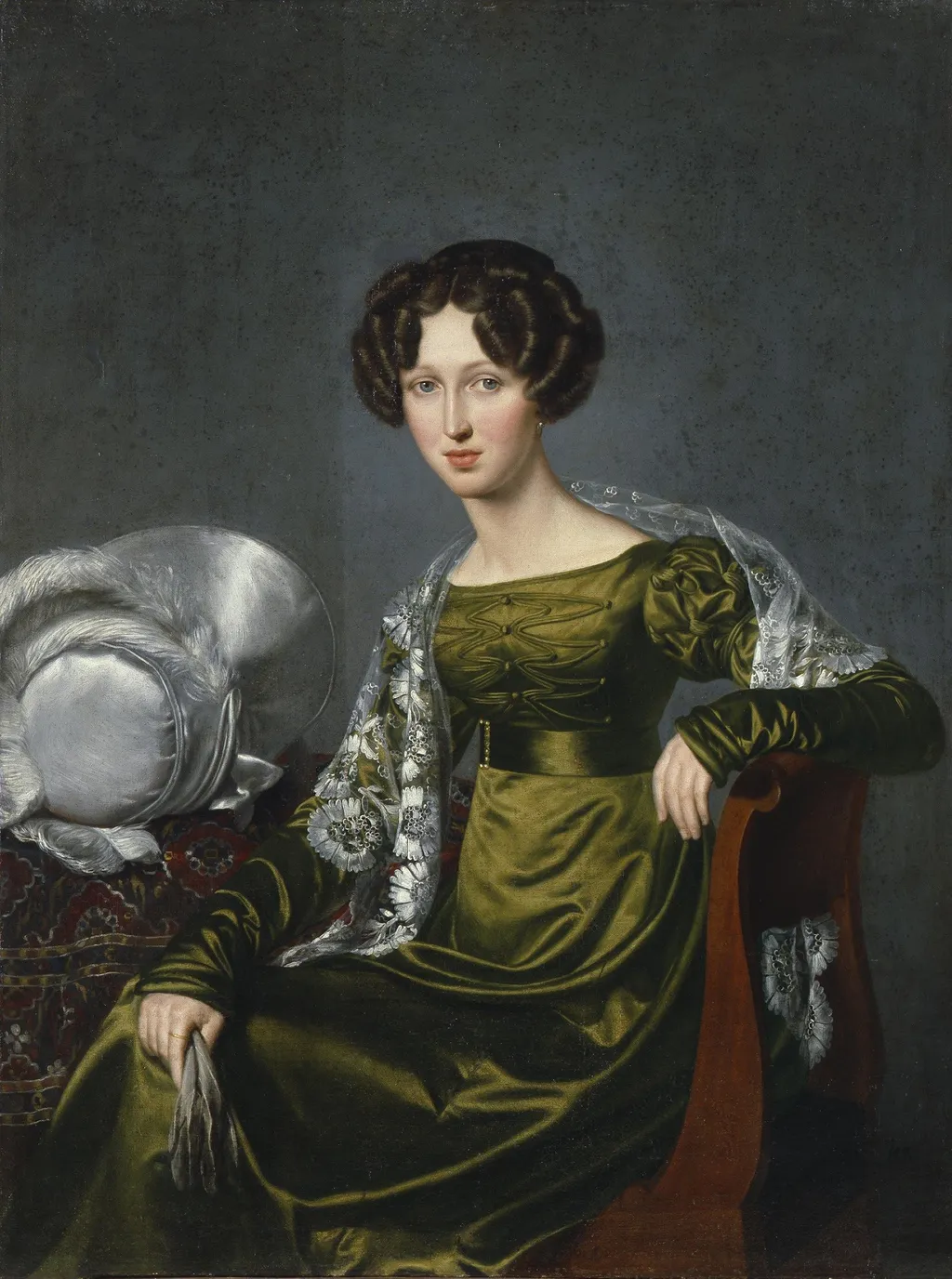 Portrait of Yelizaveta Paskaya-Sharapova, by Ivan Eremeevich Yakovlev, oil, 1824