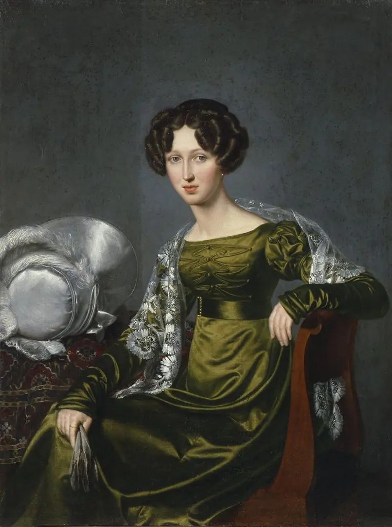 Portrait of Yelizaveta Paskaya-Sharapova, by Ivan Eremeevich Yakovlev, oil, 1824