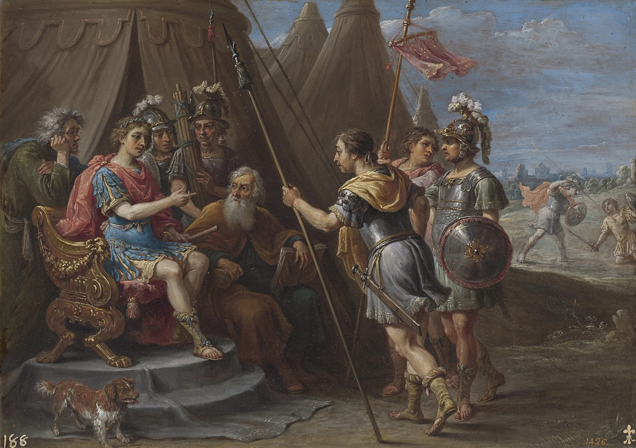 Godofredo y el Consejo escuchan la demanda de Armida, detail