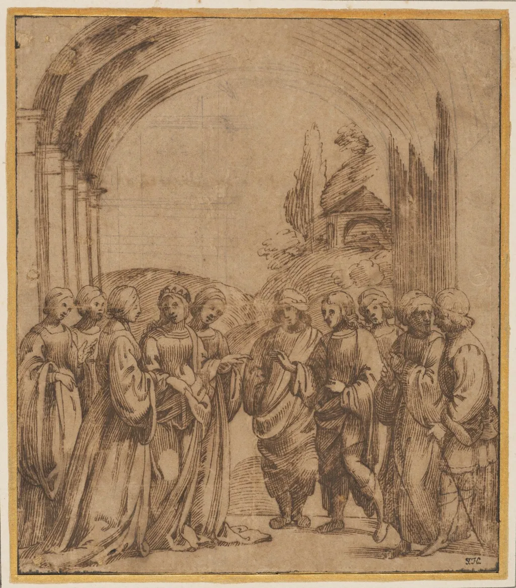 A Betrothal, by Annibale Carracci, 1550