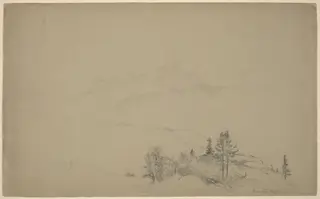Raven Hill, by Homer Dodge Martin, graphite, 1868