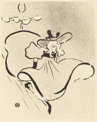 Jane Avril, by Henri de Toulouse-Lautrec, ink, 1893