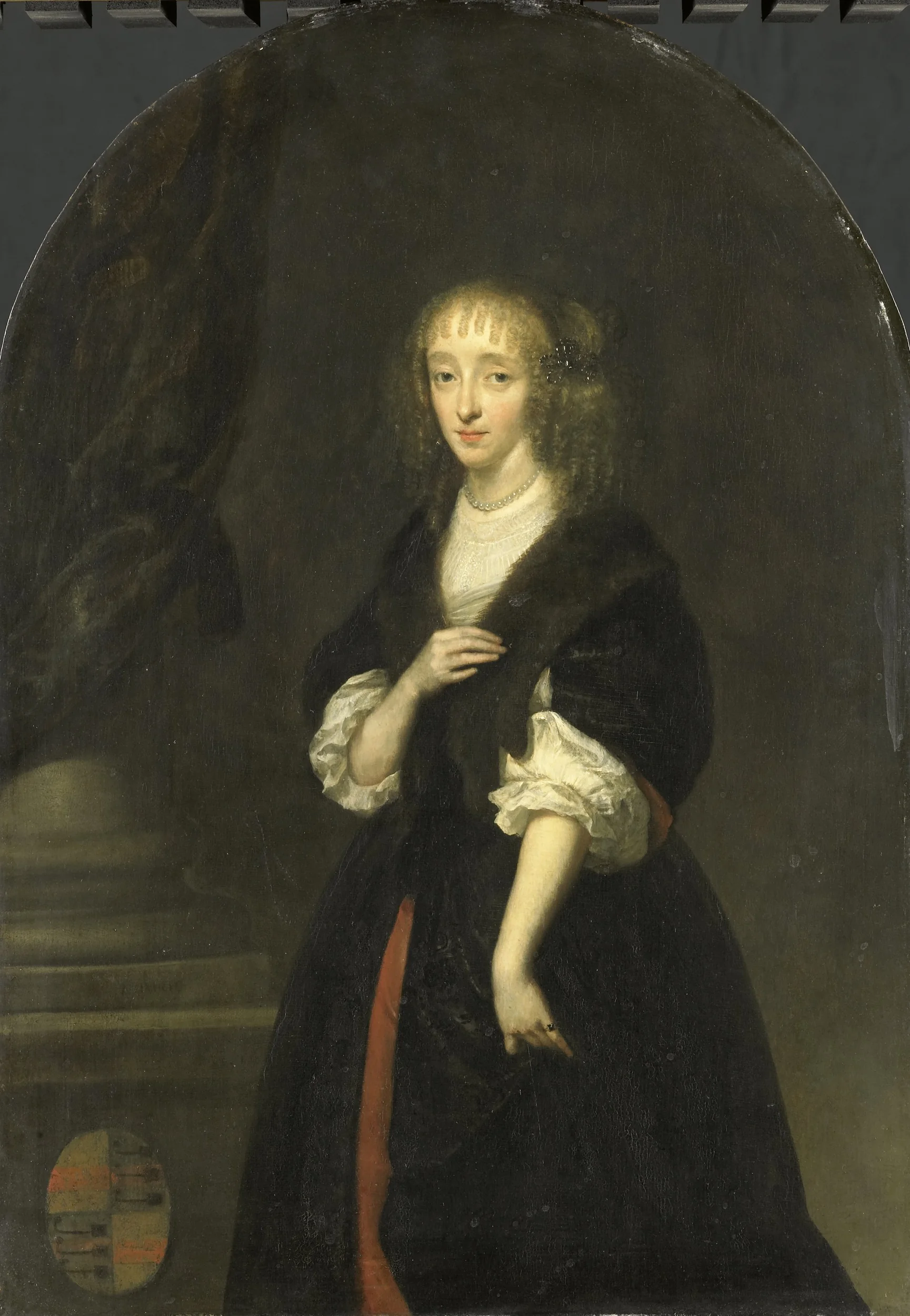 Portrait of Jacoba Bicker (1640-95), wife of Pieter de Graeff, detail
