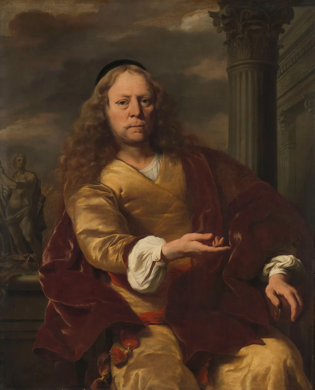 Portrait of a man, by Ferdinand Bol, oil, 1663