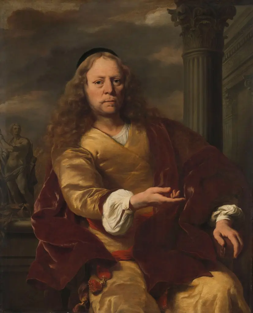 Portrait of a man, by Ferdinand Bol, oil, 1663