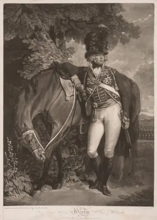 George, Prince of Wales, by John Raphael Smith, 1792