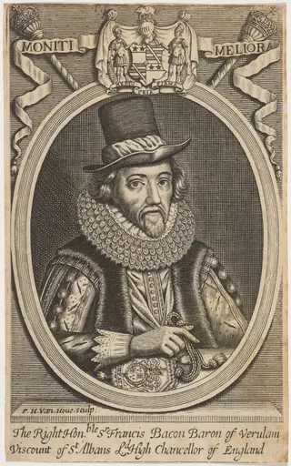 Francis Bacon, by Frederik Hendrik van den Hove, ink, 1663