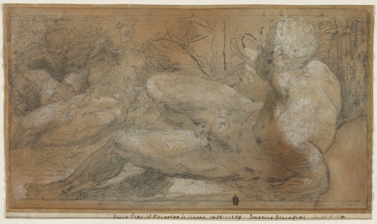Three Male Nudes, detail