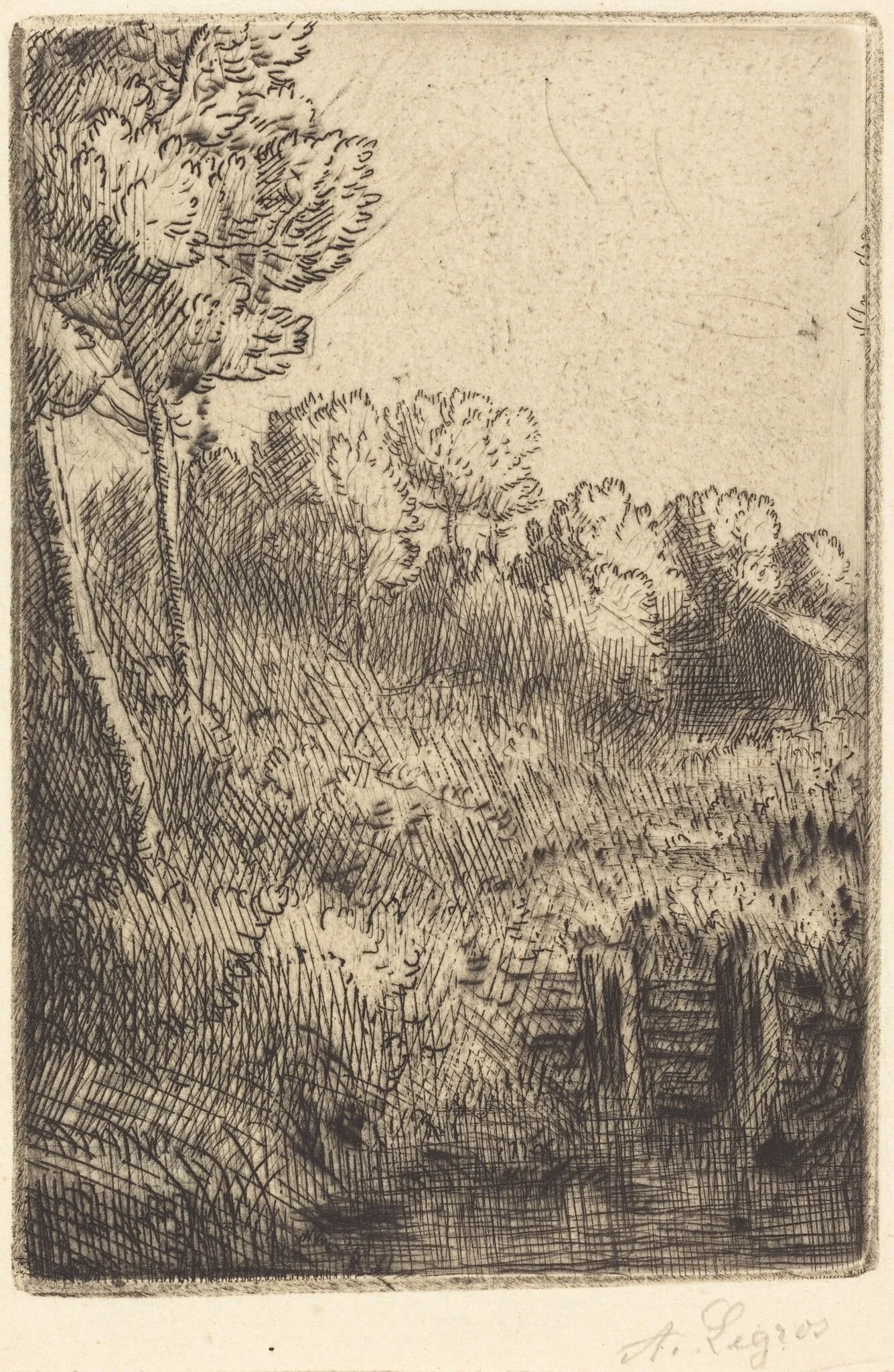 Along the Marne (Sur la Marne), detail