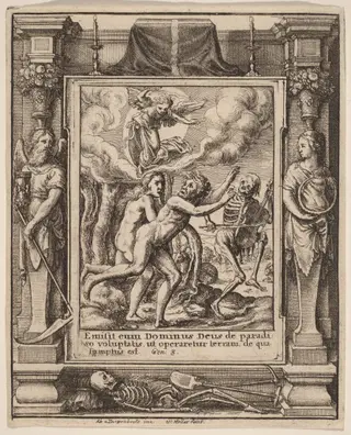 Paradise Lost, by Wenceslaus Hollar, ink, 1651