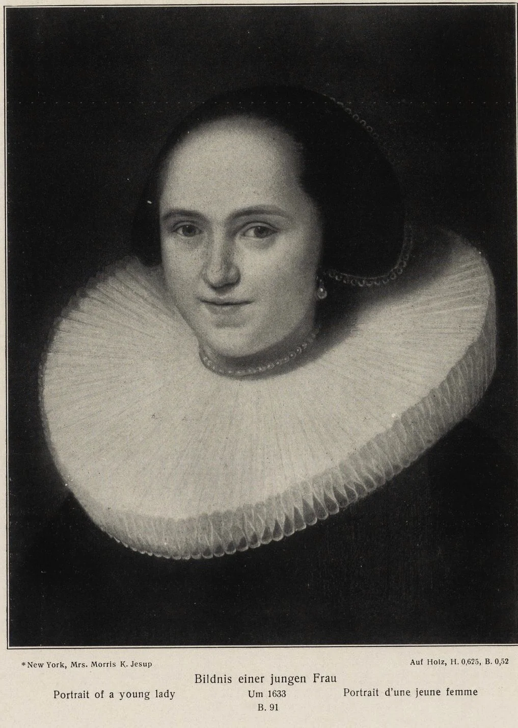 Portrait of a Young Woman wrongly called Wife of Burgomaster Six, detail