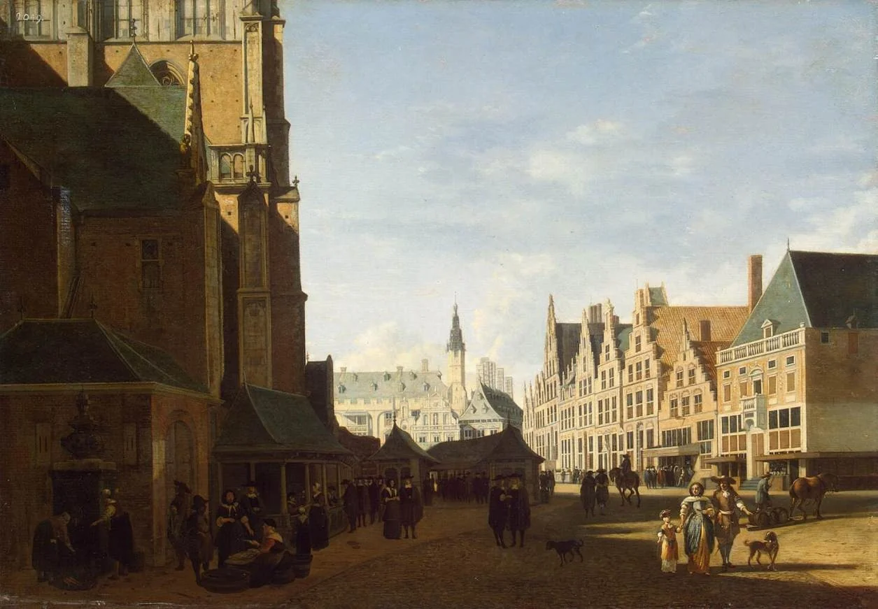 Groote Market in Haarlem, detail
