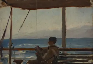 The Caucasus (Łobojkow on a Boat), by Jan Ciągliński, unspecified, 1896