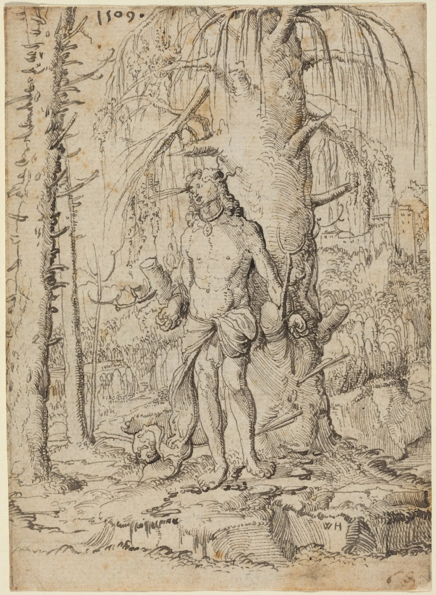 Saint Sebastian, detail