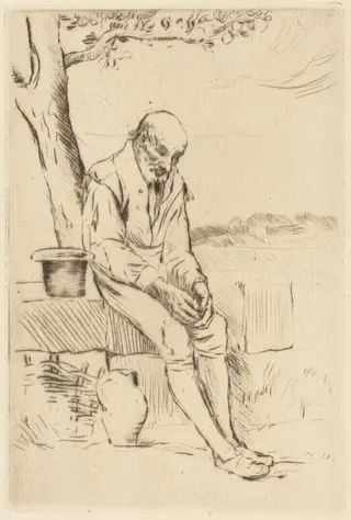 "Since Then" ("Depuis ce temps-la"), by Alphonse Legros, ink, 1874