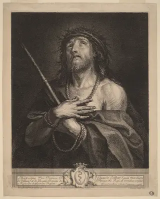 Christ as Man of Sorrows, by Antoine Coypel, ink, 1692
