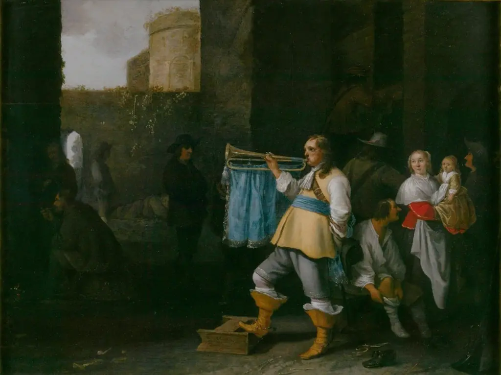 The Trumpeter, by Anthonie Palamedesz, oil, 1654