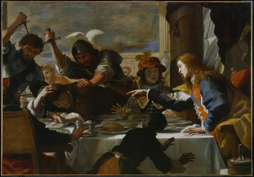 The Feast of Absalom, detail