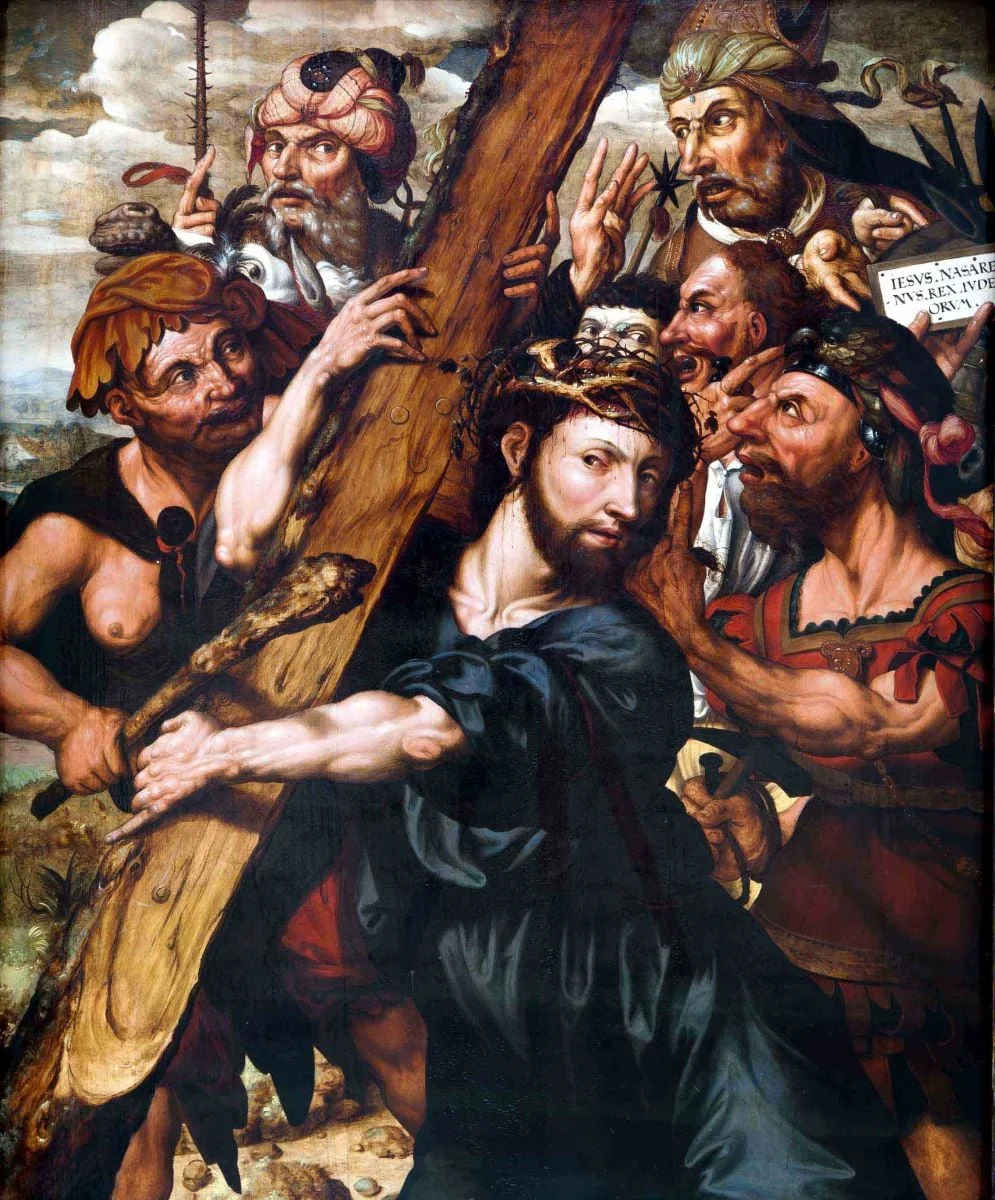 Christos purtându-și crucea, detail