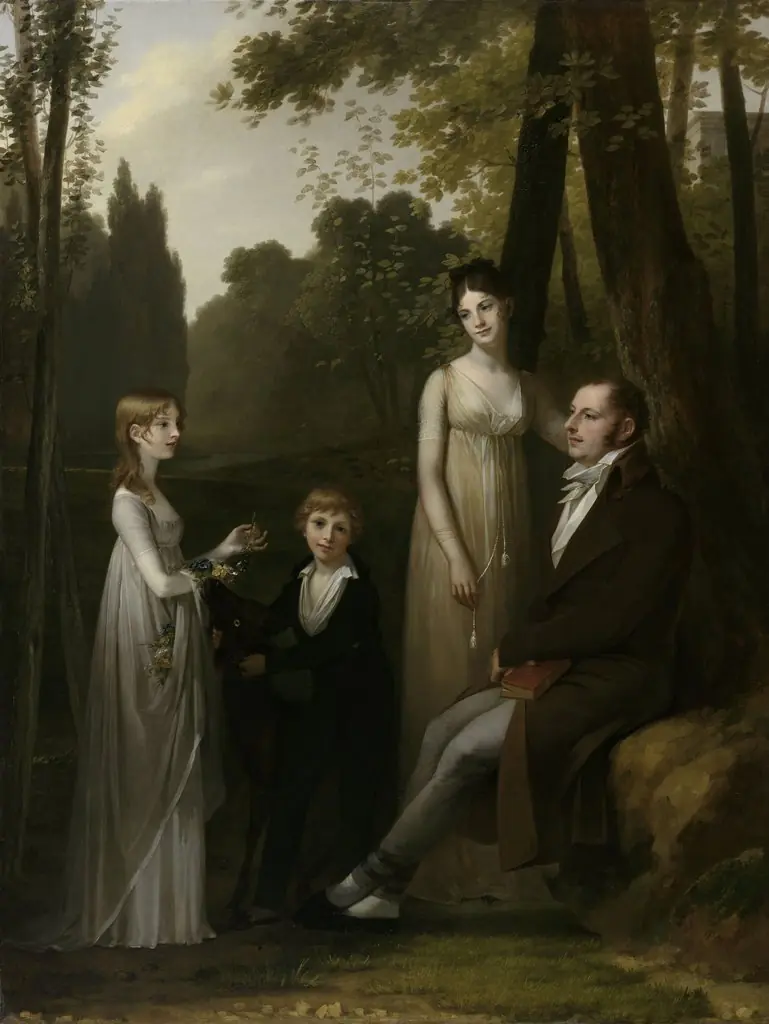 Portrait of Rutger Jan Schimmelpenninck and his Family, by Pierre Paul Prud'hon, oil, 1801