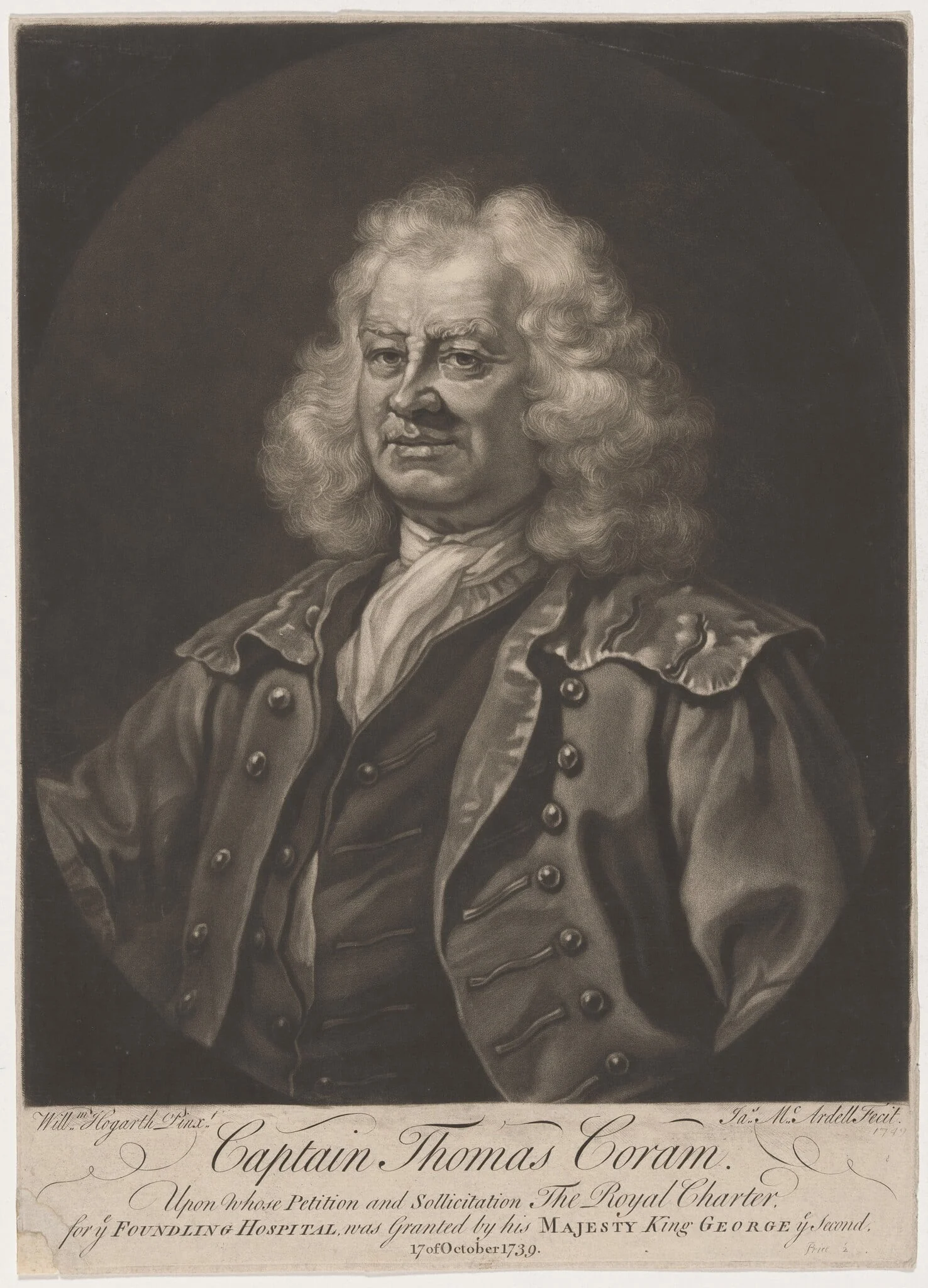 Captain Thomas Coram, detail