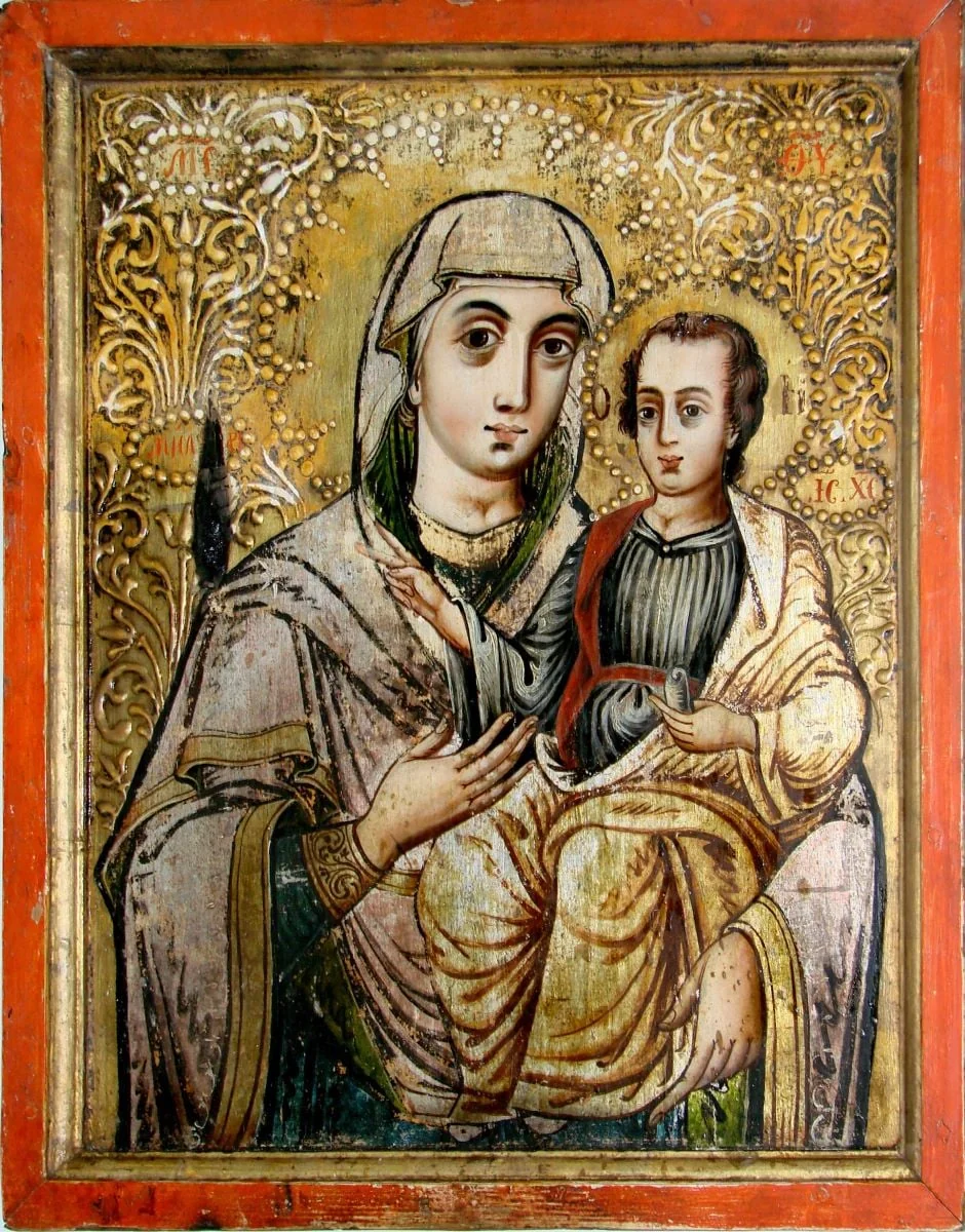 Maica Domnului cu Pruncul, detail