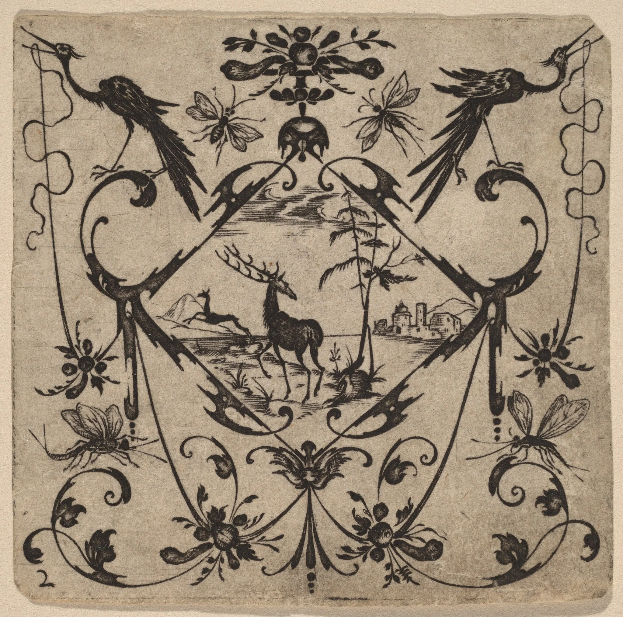 Ornament with Grotesque, detail