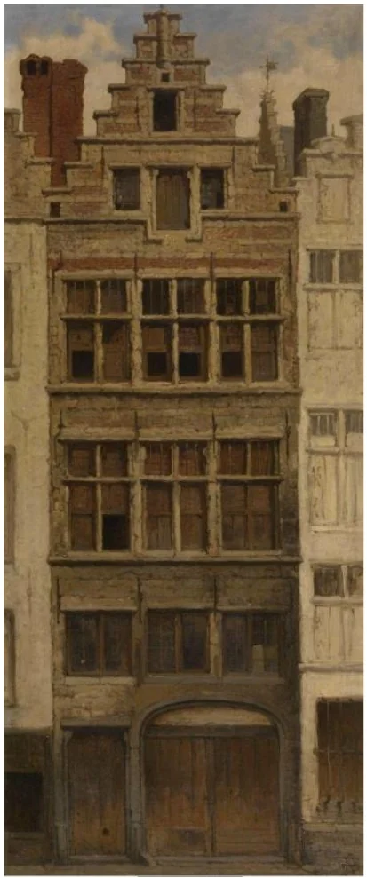 House in the Braderijstraat, Antwerp, detail