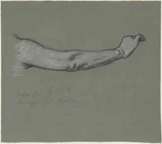 Study for "The Fates Gathering in the Stars", by Elihu Vedder, charcoal, 1886