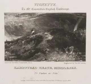 HAMPSTEAD HEATH, MIDDLESEX, "Ut Umbra sic Vita.", by John Constable, 1831