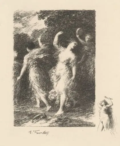 Bacchus, by Henri Fantin-Latour, ink, 1903