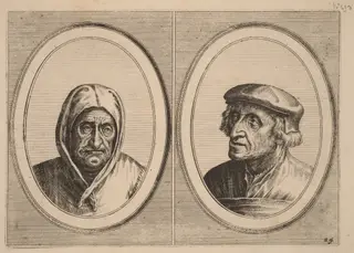 "Aecht Sonder-Ziel" and "Heertje Al-te-mooy", by Lucas van Doetechum, ink, 1564