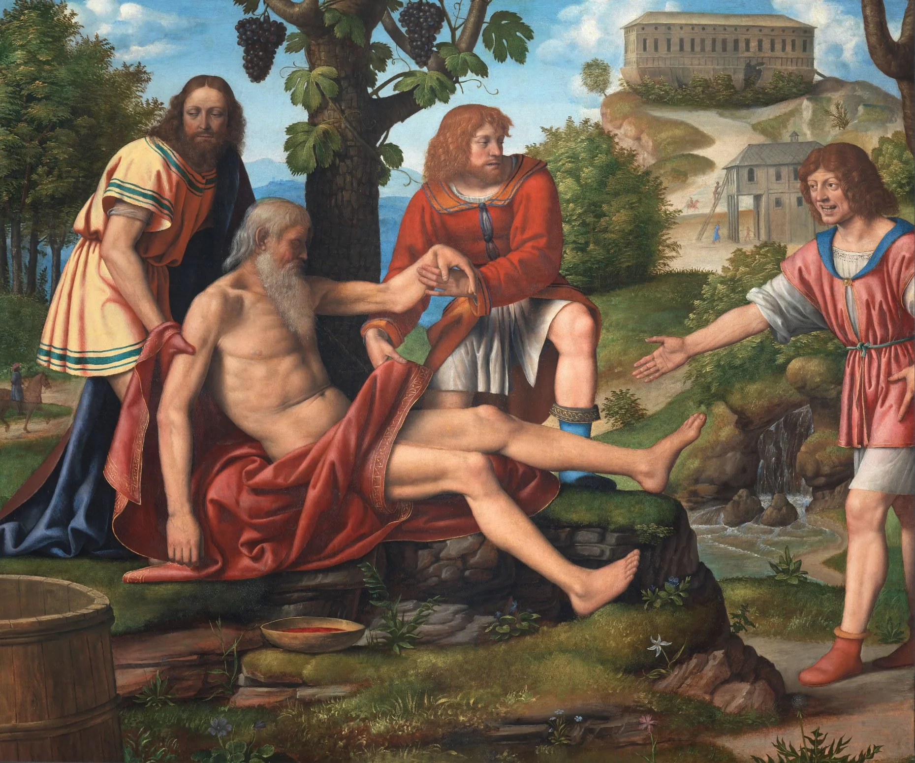 Ham Mocking Noah, detail