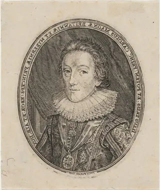 Charles I, King of England, by Simon van de Passe, ink, 1621