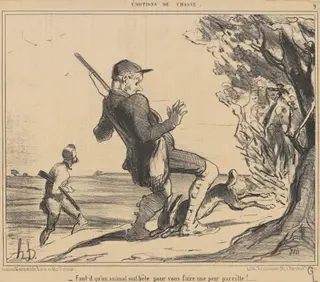 Faut-il qu'un animal soit bête, by Honoré Daumier, ink, 1854