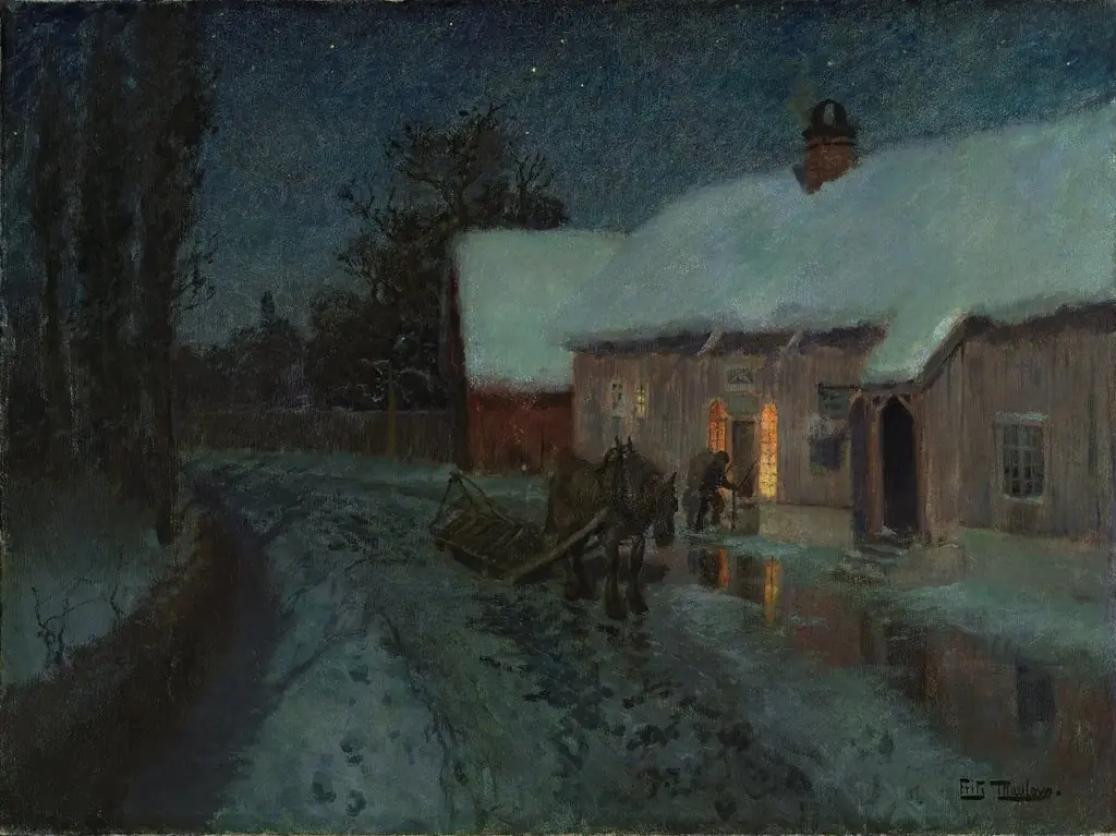 Night, by Frits Thaulow, oil, 1893