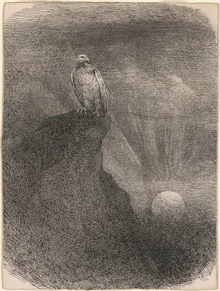 Genius, by William Holbrook Beard, ink, 1865