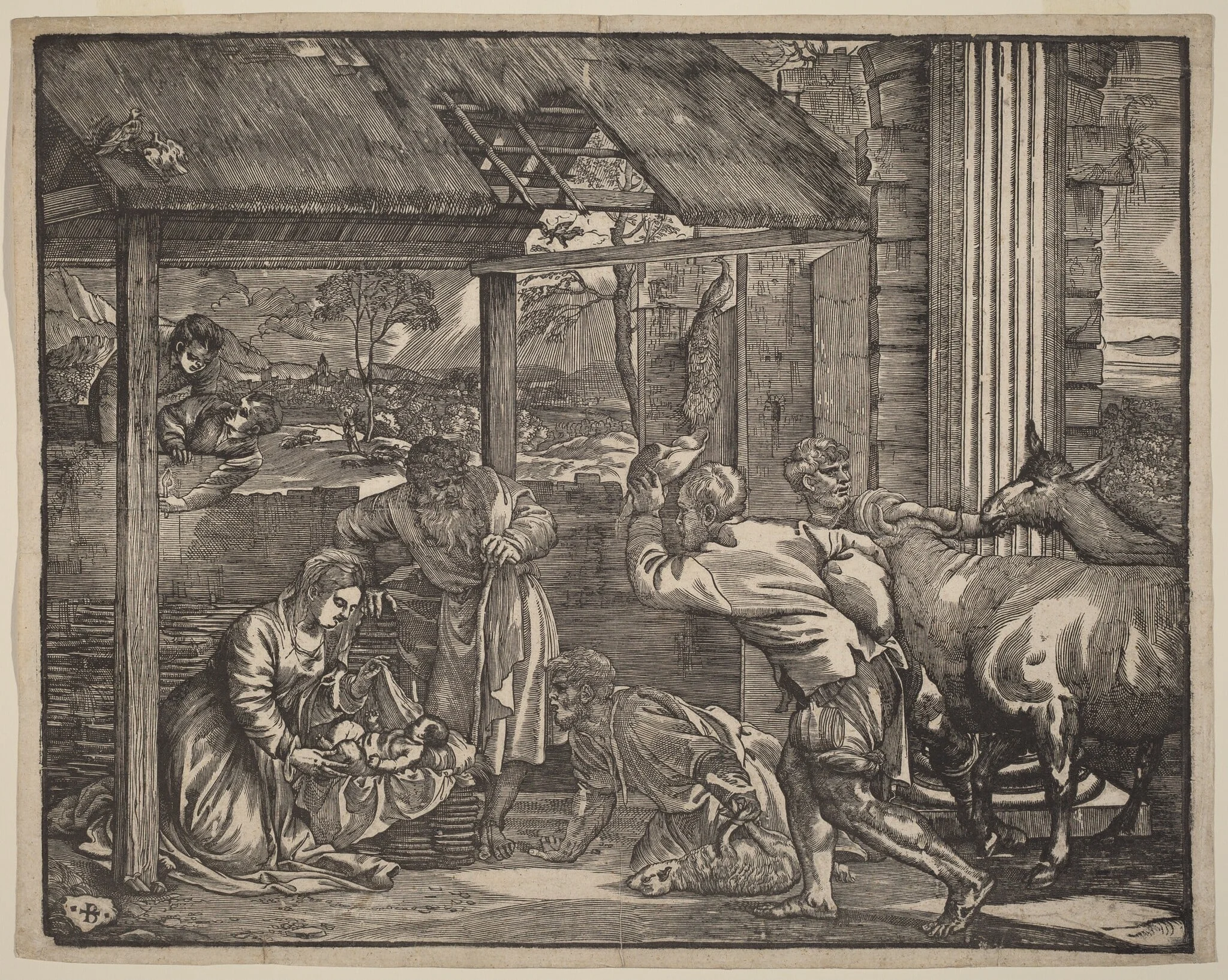 The Adoration of the Shepherds, detail