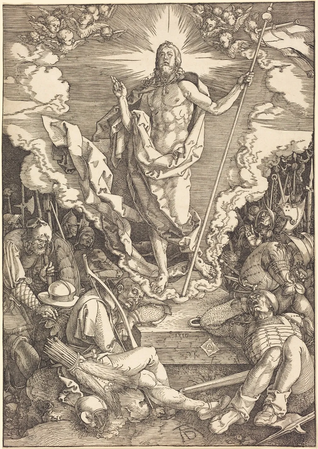 The Resurrection, by Albrecht Dürer, ink, 1510