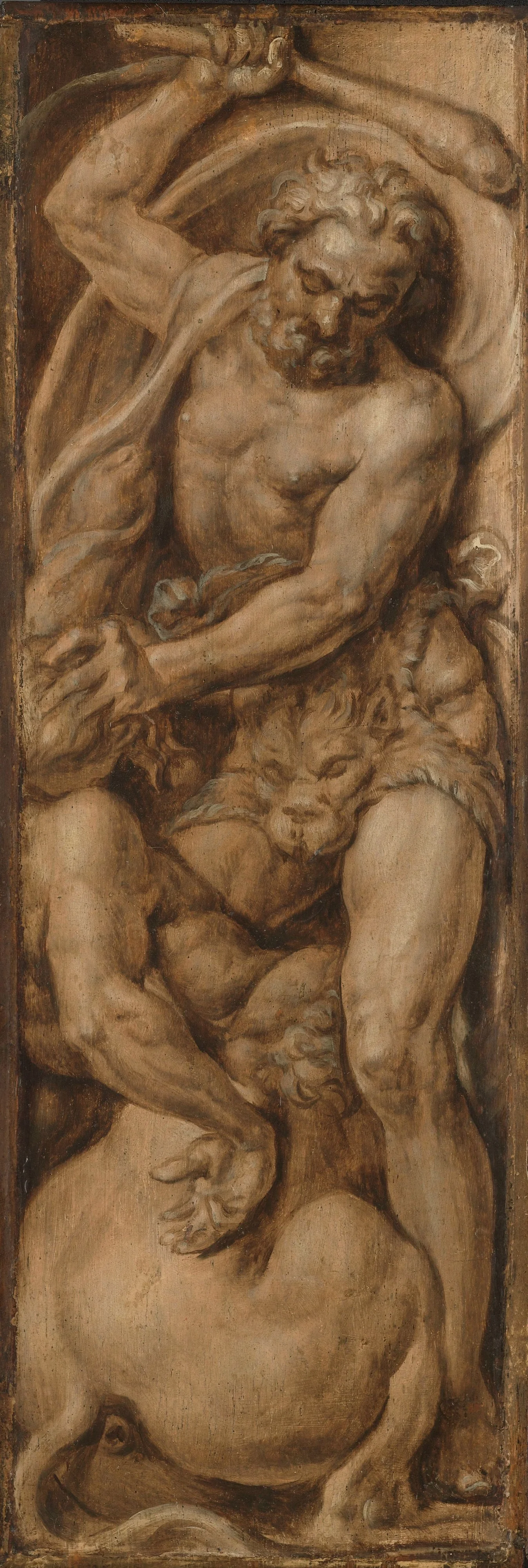 Hercules destroying the centaur Nessus, detail