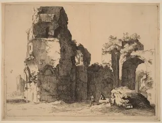 Ruins, by Jan Gerritsz van Bronckhorst, ink, 1632