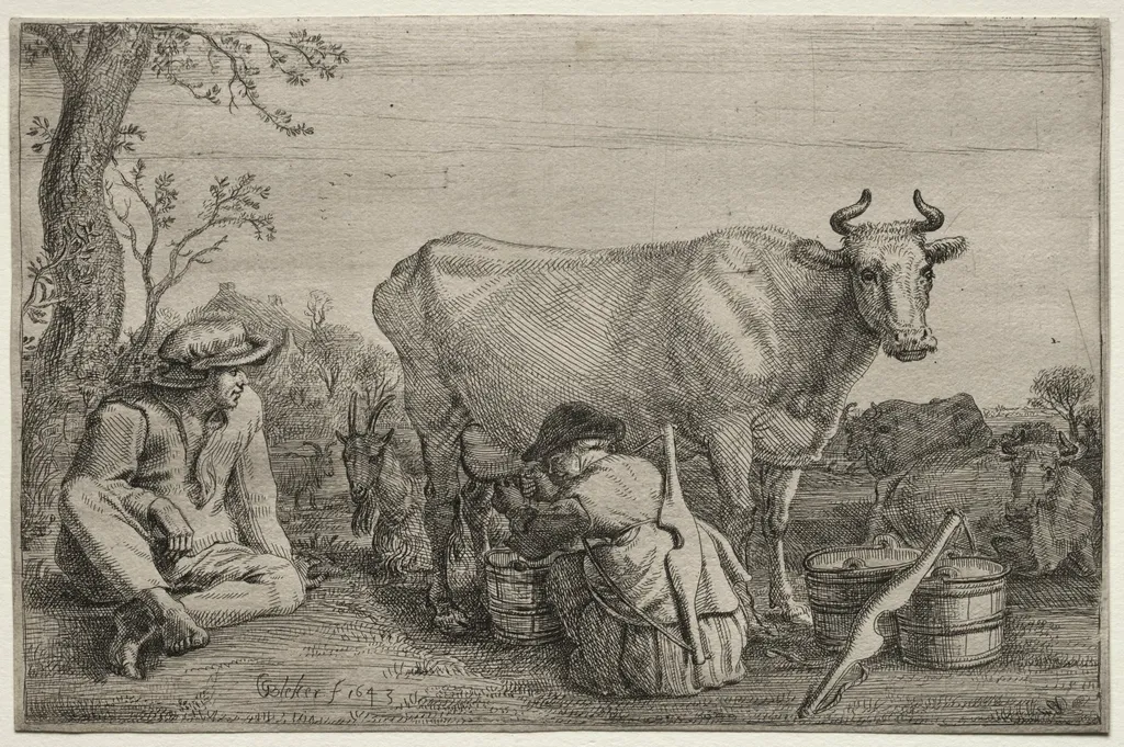 The Milkmaid, by Gerrit Claesz. Bleker, 1643