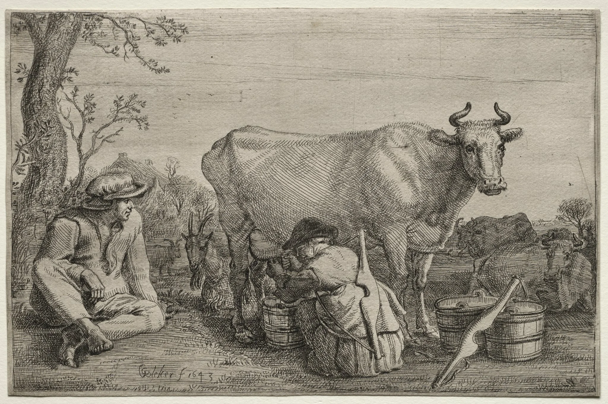 The Milkmaid, detail