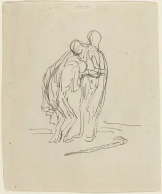 The Prodigal Son, by Honoré Daumier, ink, 1844