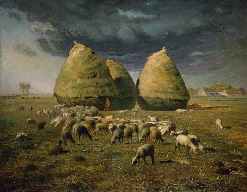 Haystacks: Autumn, detail