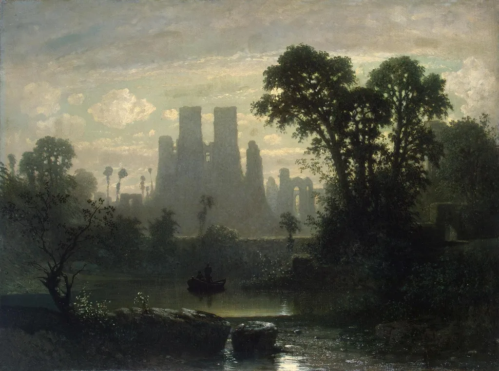 Ruins of the Castle of Kenilworth, by Guillaume Van der Hecht, oil, 1850