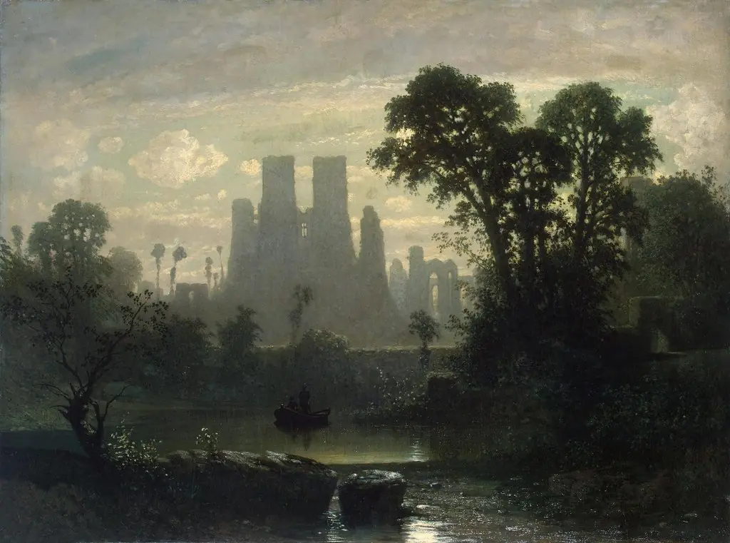 Ruins of the Castle of Kenilworth, by Guillaume Van der Hecht, oil, 1850
