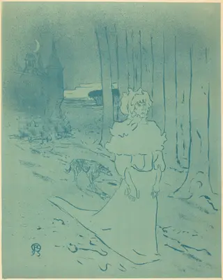 The Manor Lady or the Omen (La chatelaine ou le tocsin), by Henri de Toulouse-Lautrec, ink, 1895