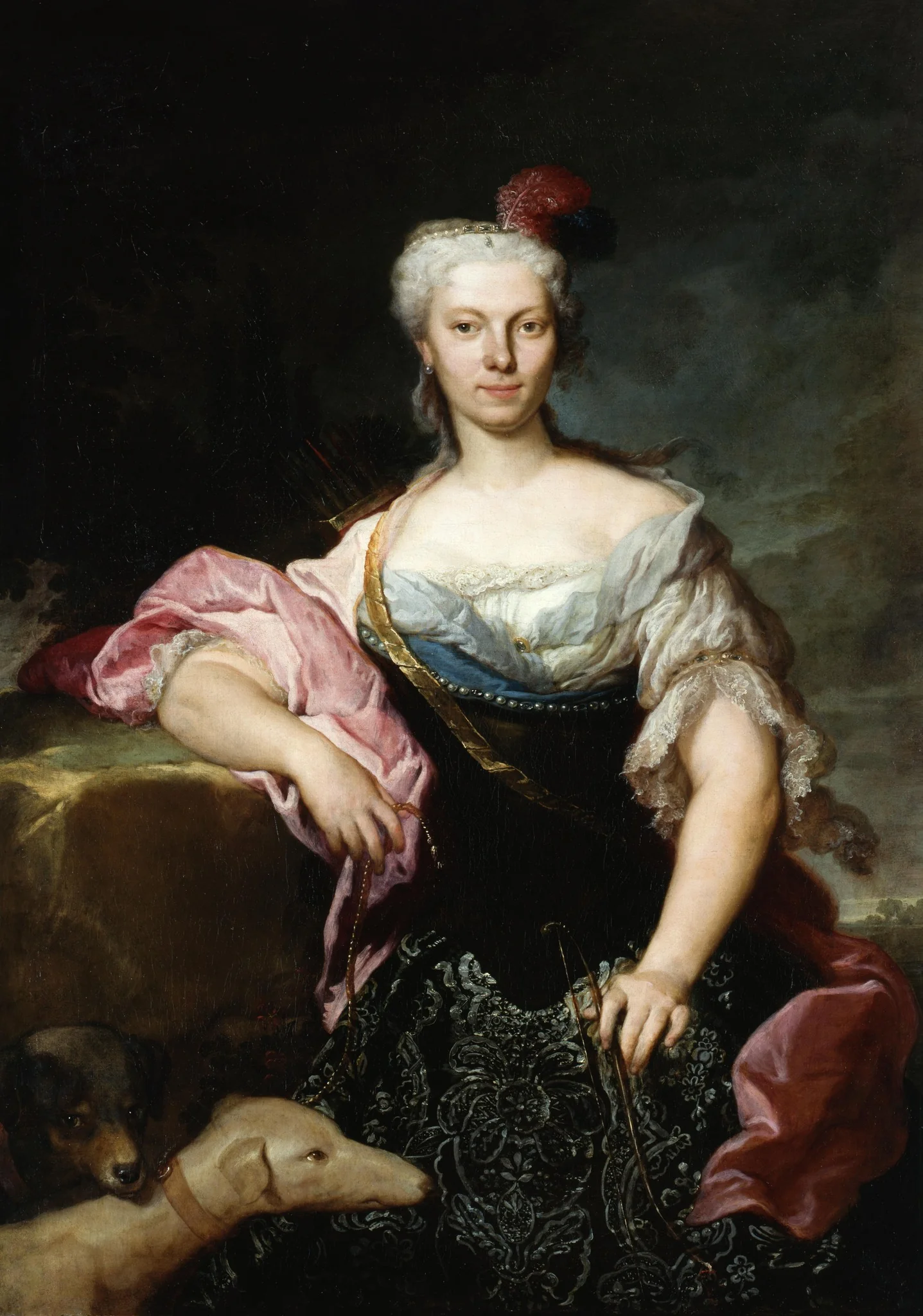Portrait of a Lady as Diana, detail